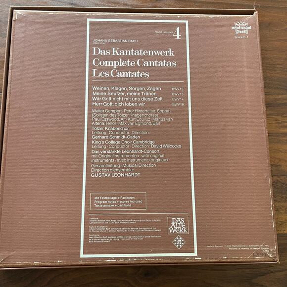 J.S. Bach Das Kantatenwerk Complete Cantatas Vol 4 LP Box Set 1972 Telefunken - Picture 11 of 12